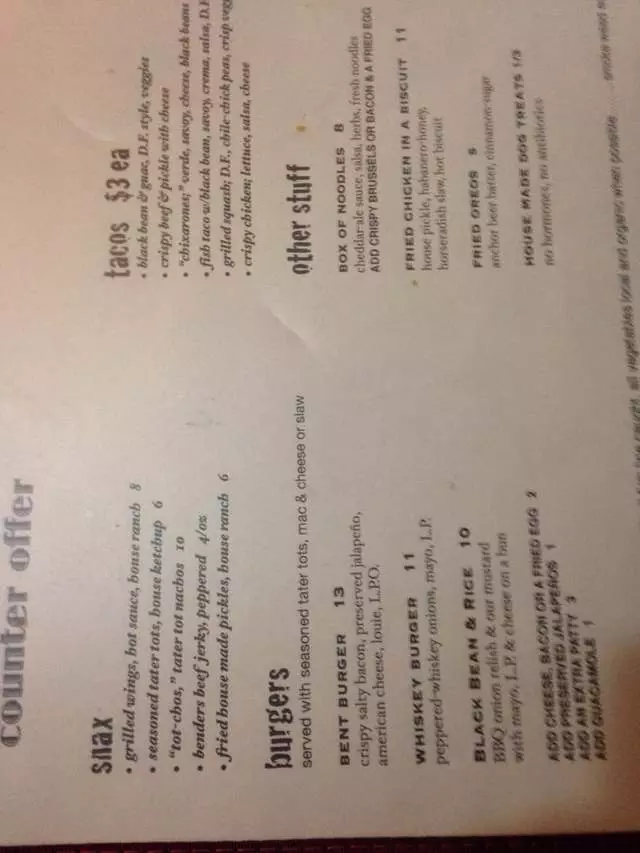 Bender’s Bar and Grill