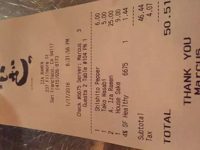 Iza Ramen Lower Haight