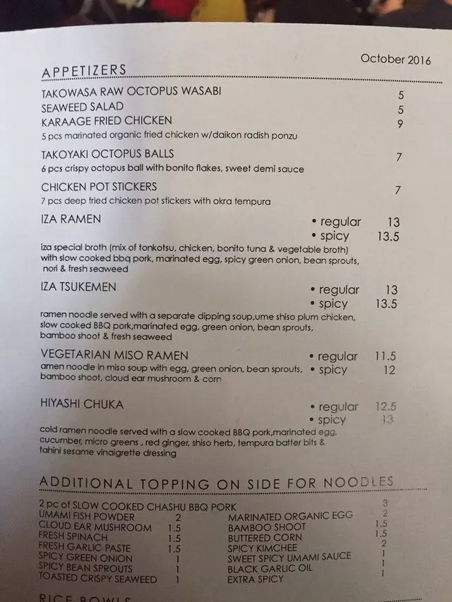 Iza Ramen Lower Haight