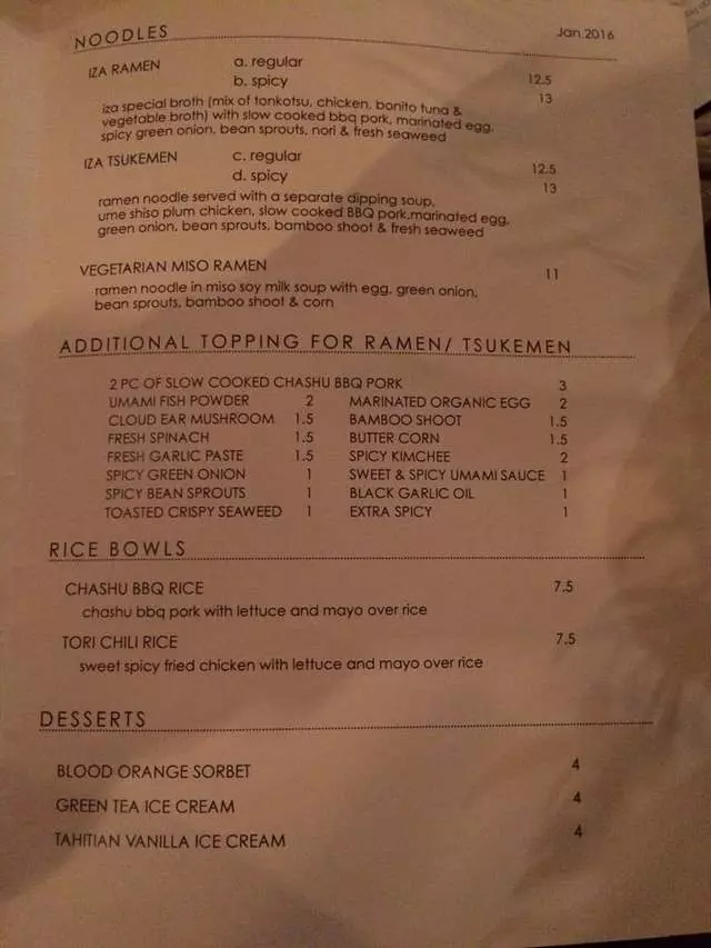 Iza Ramen Lower Haight
