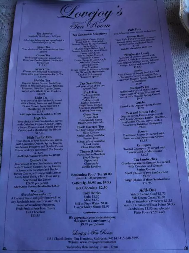 Lovejoy’s Tea Room
