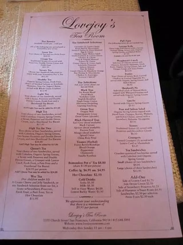 Lovejoy’s Tea Room