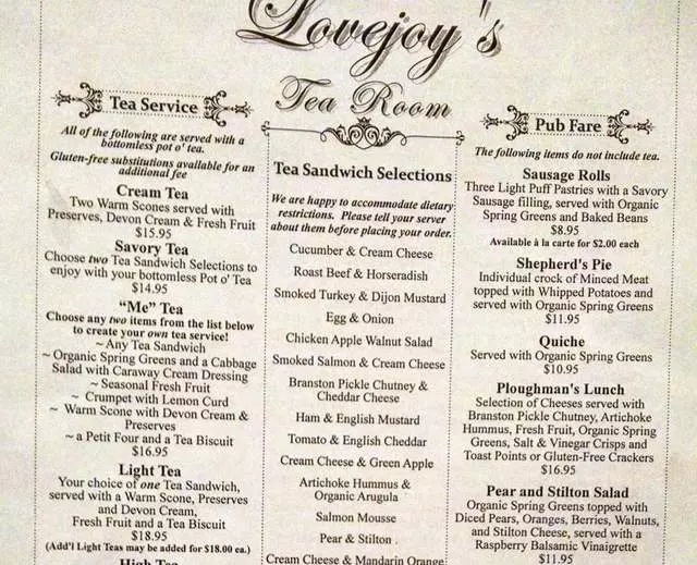 Lovejoy’s Tea Room