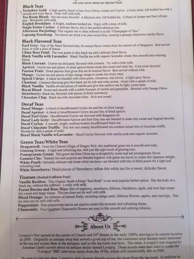 Lovejoy’s Tea Room