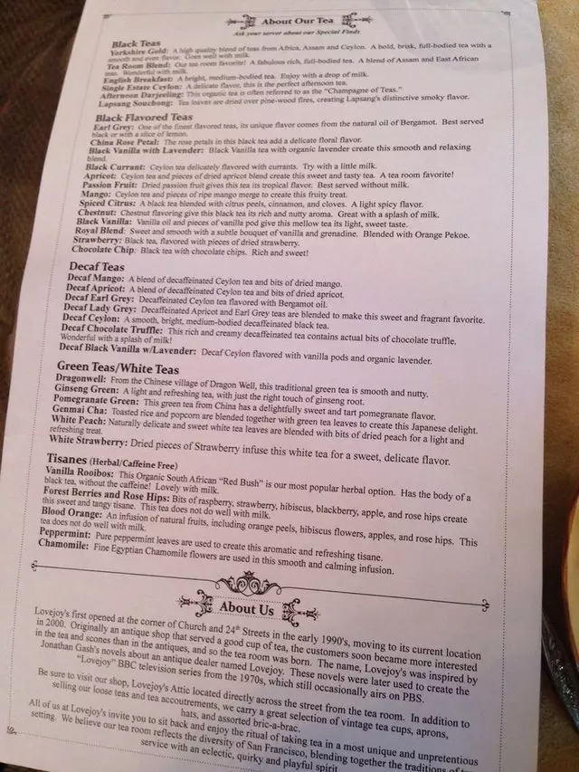 Lovejoy’s Tea Room