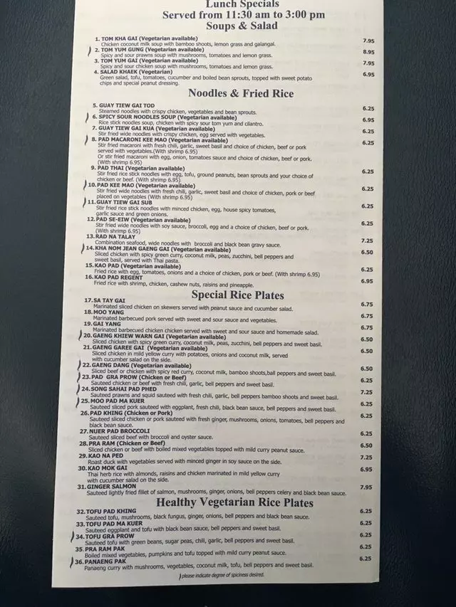 Regent Thai Restaurant