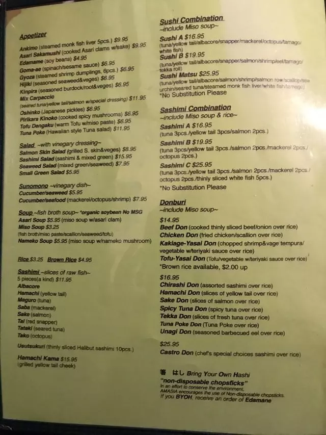 Amasia Hide’s Sushi Bar