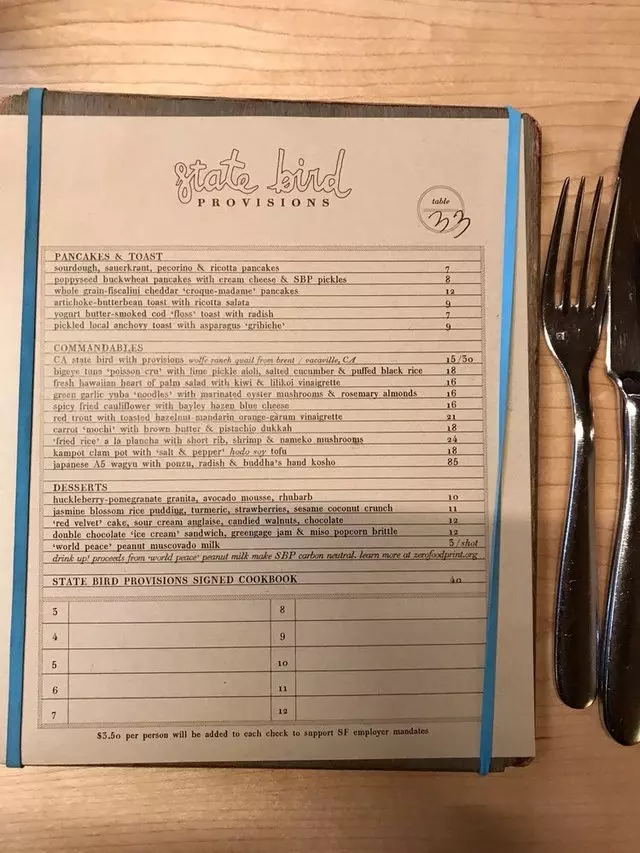State Bird Provisions