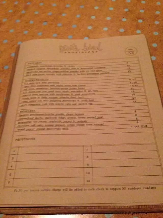 State Bird Provisions
