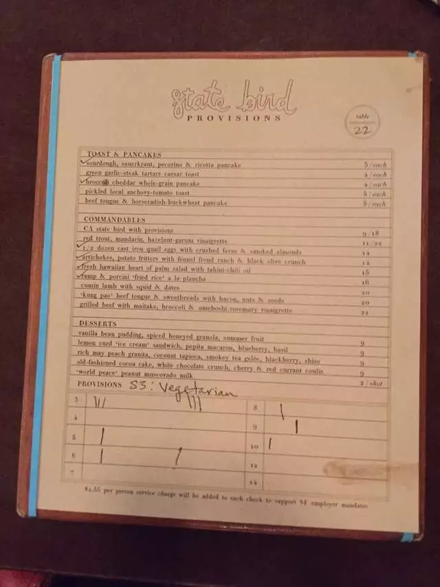 State Bird Provisions