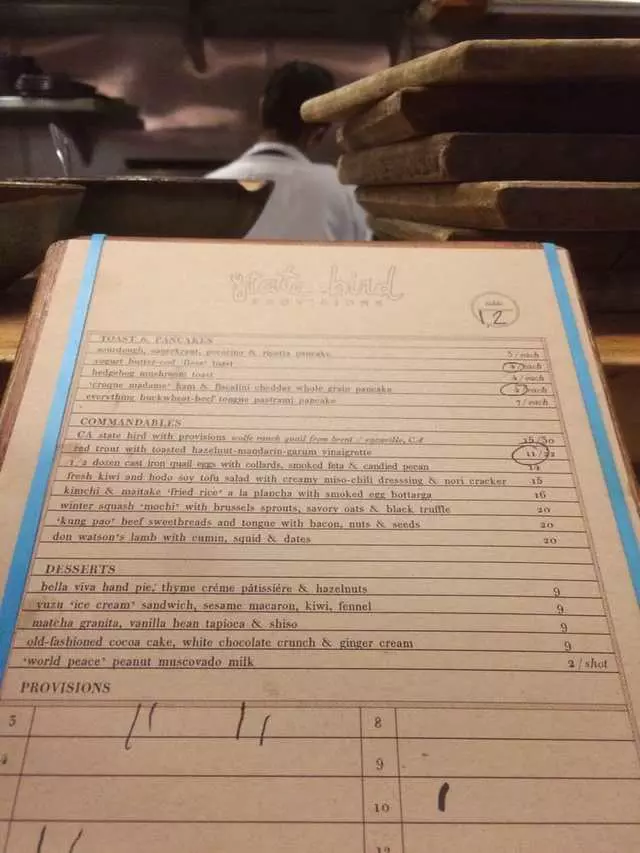 State Bird Provisions
