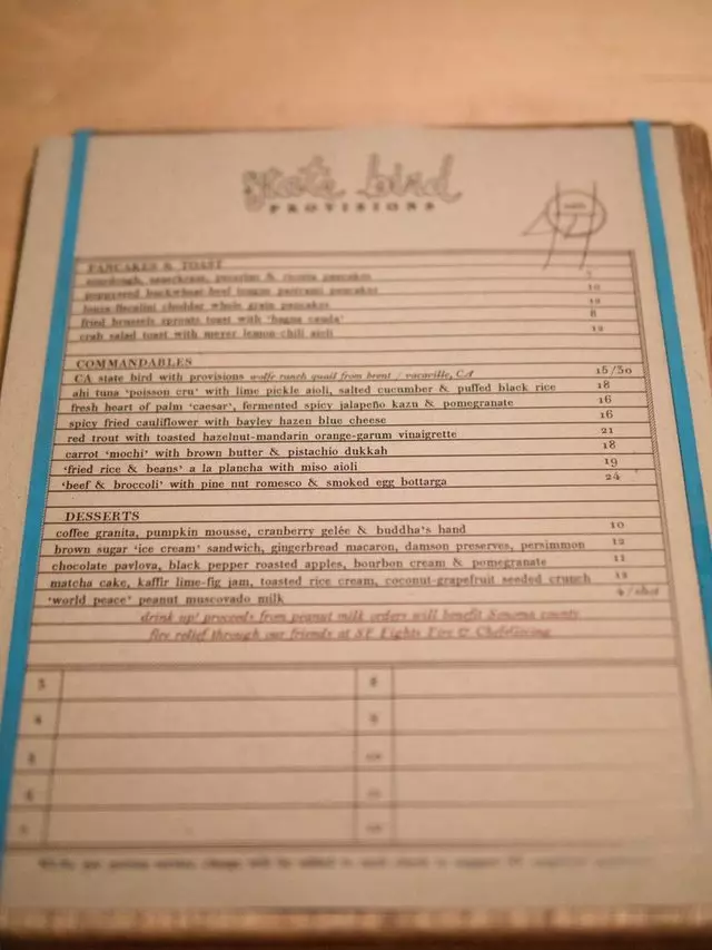 State Bird Provisions