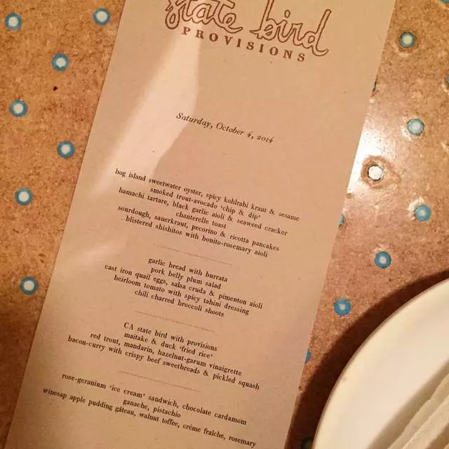 State Bird Provisions