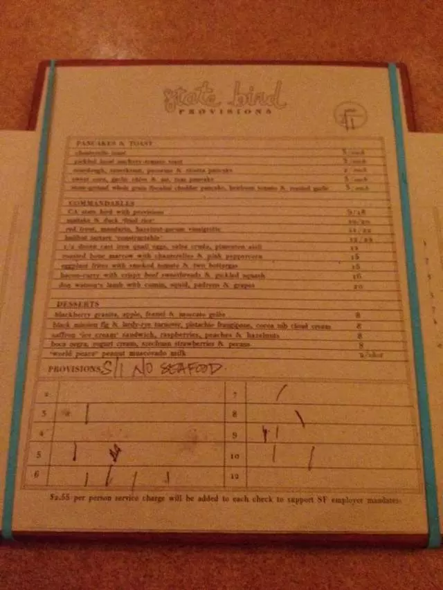 State Bird Provisions