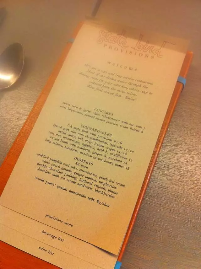 State Bird Provisions