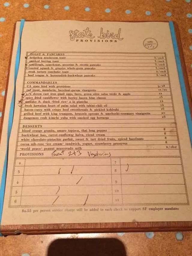 State Bird Provisions