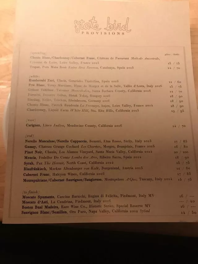 State Bird Provisions