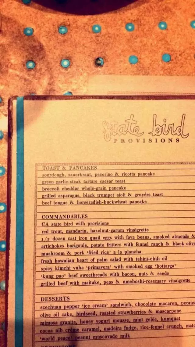 State Bird Provisions
