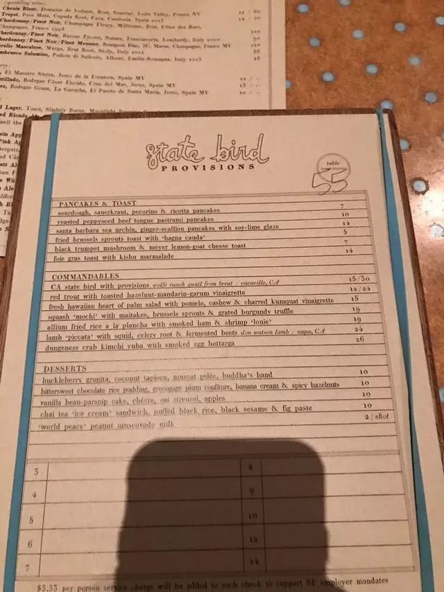 State Bird Provisions