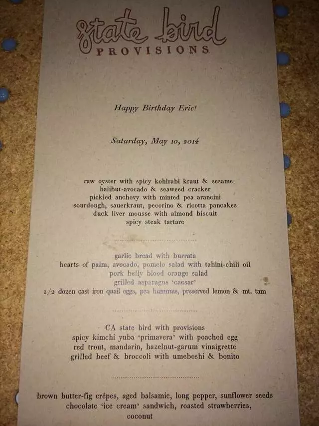State Bird Provisions
