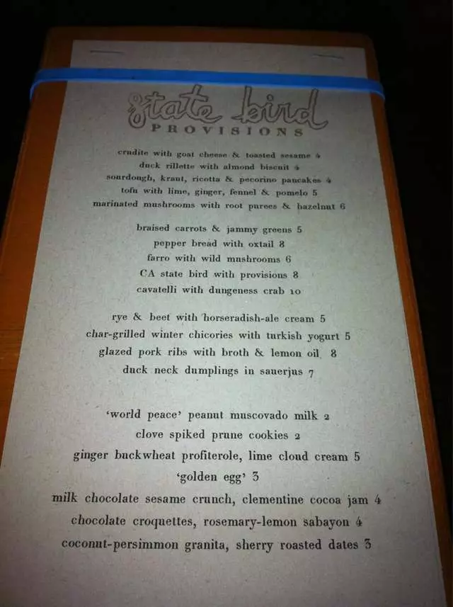 State Bird Provisions