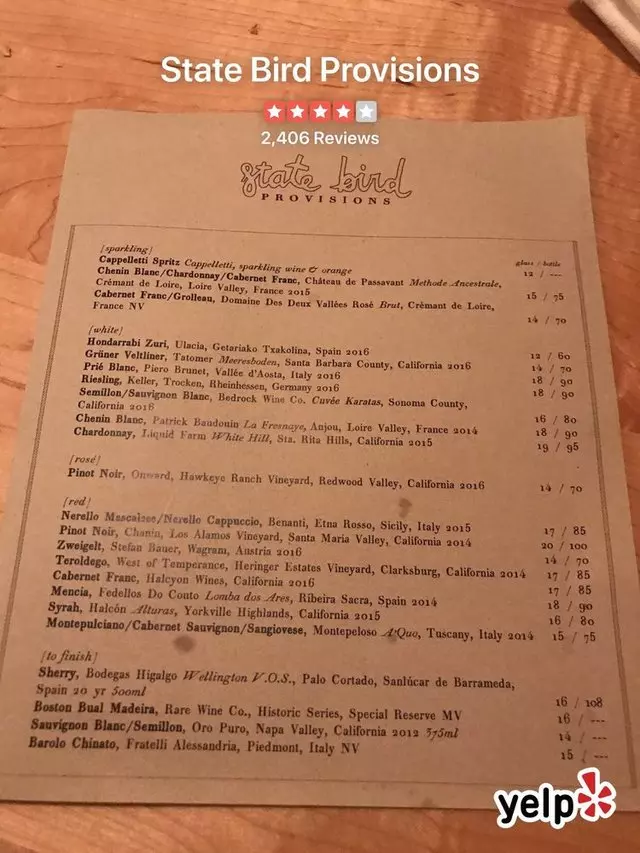 State Bird Provisions
