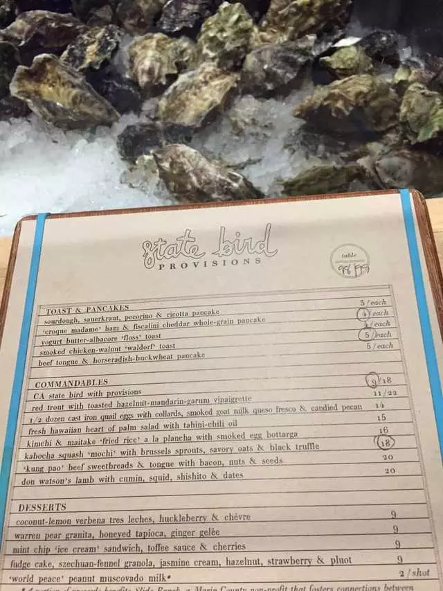 State Bird Provisions