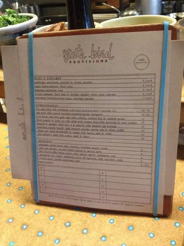 State Bird Provisions