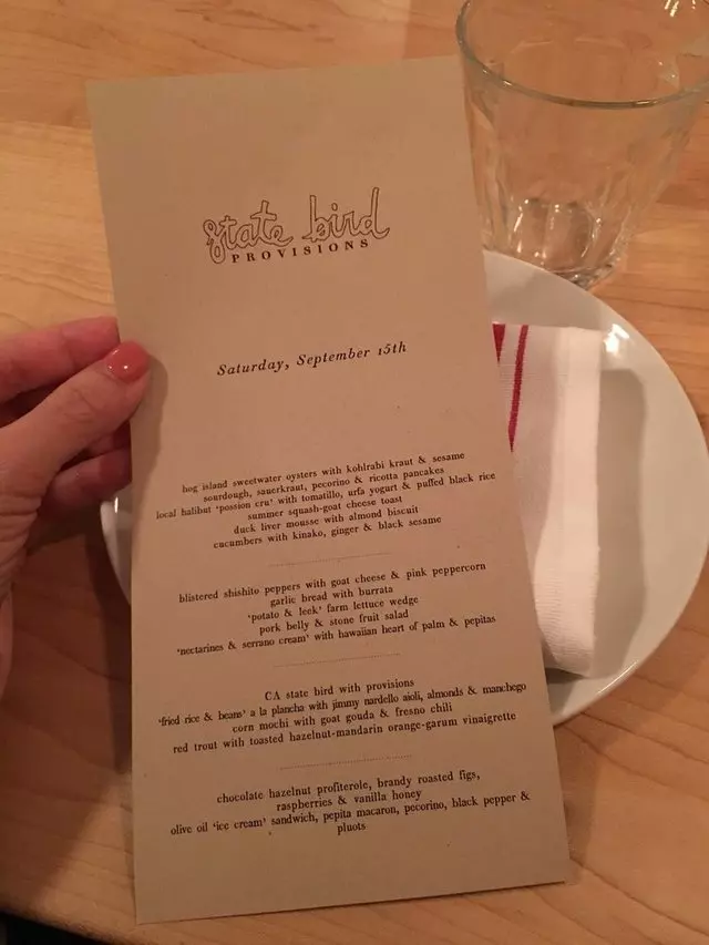 State Bird Provisions