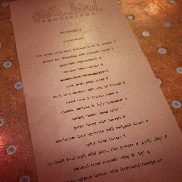 State Bird Provisions