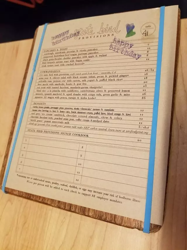State Bird Provisions