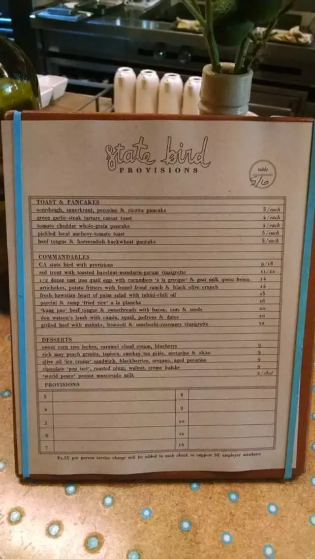 State Bird Provisions
