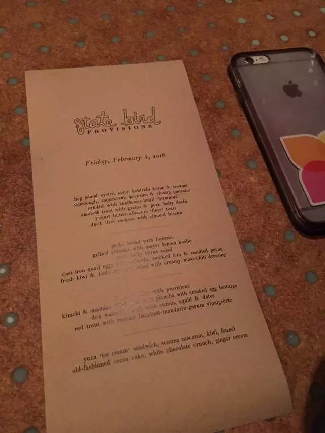 State Bird Provisions