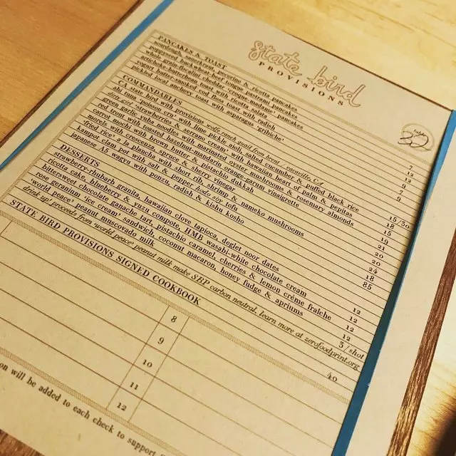 State Bird Provisions