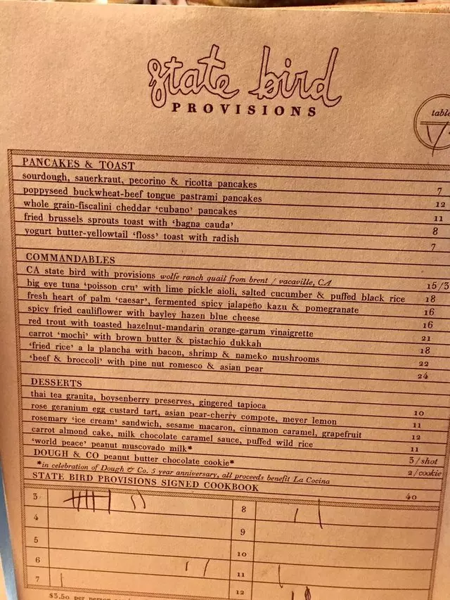 State Bird Provisions