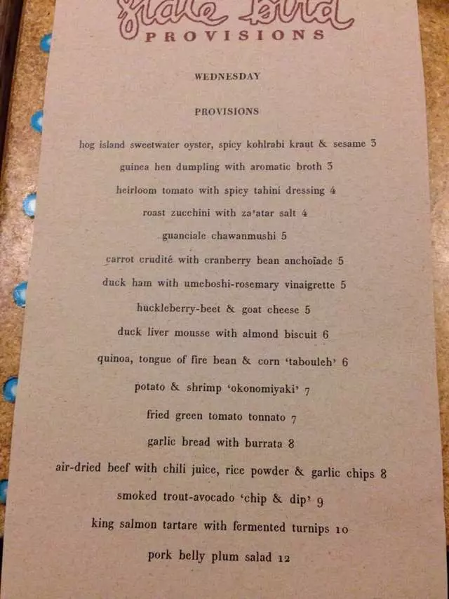 State Bird Provisions