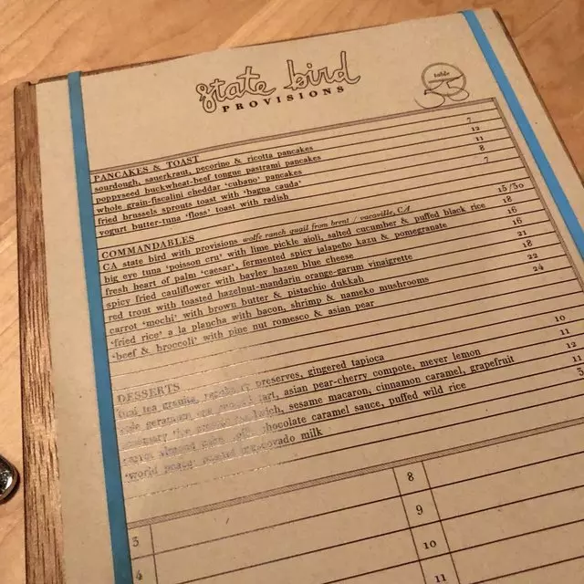 State Bird Provisions