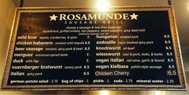 Rosamunde Sausage Grill
