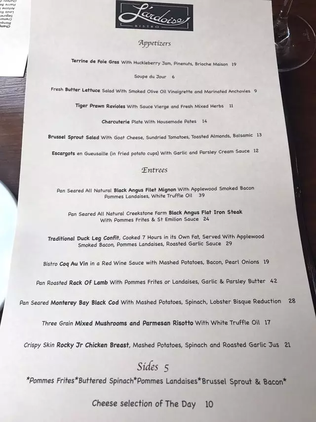 L’ardoise Bistro