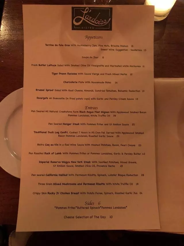 L’ardoise Bistro