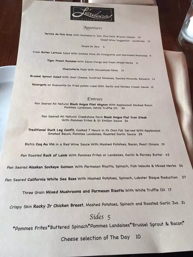 L’ardoise Bistro