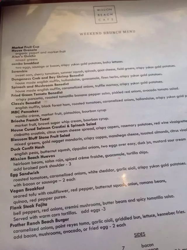 Mission Beach Cafe
