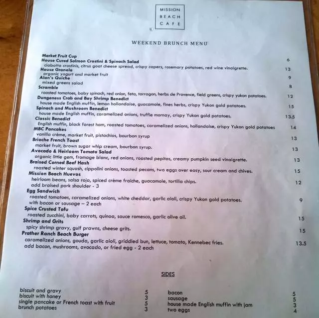 Mission Beach Cafe