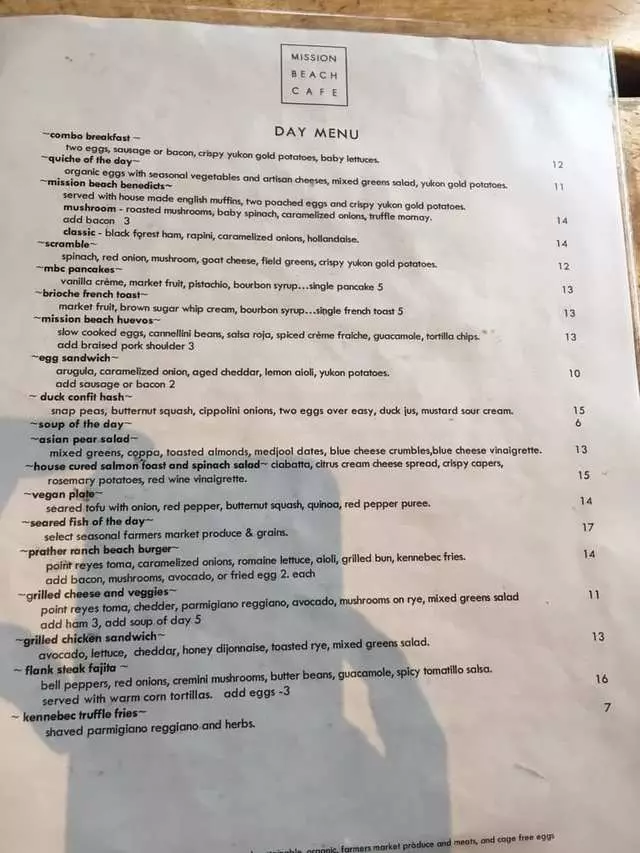 Mission Beach Cafe