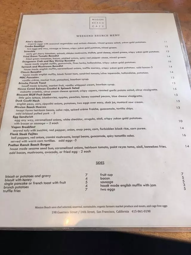 Mission Beach Cafe