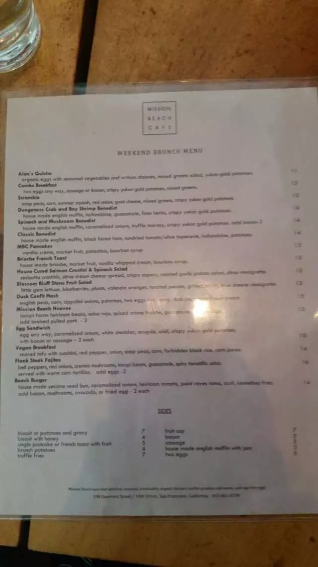 Mission Beach Cafe