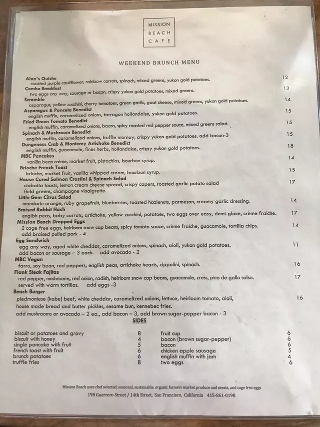 Mission Beach Cafe
