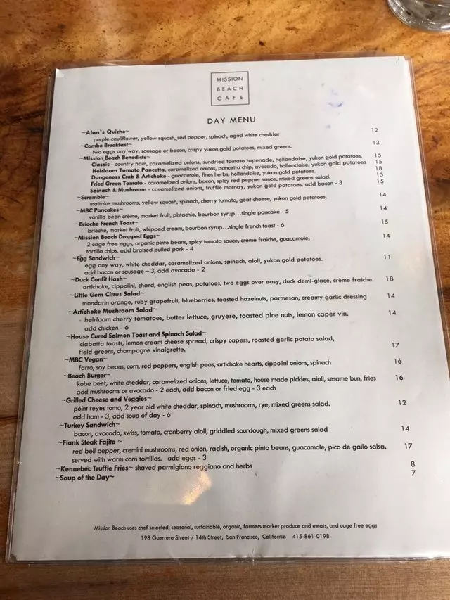 Mission Beach Cafe