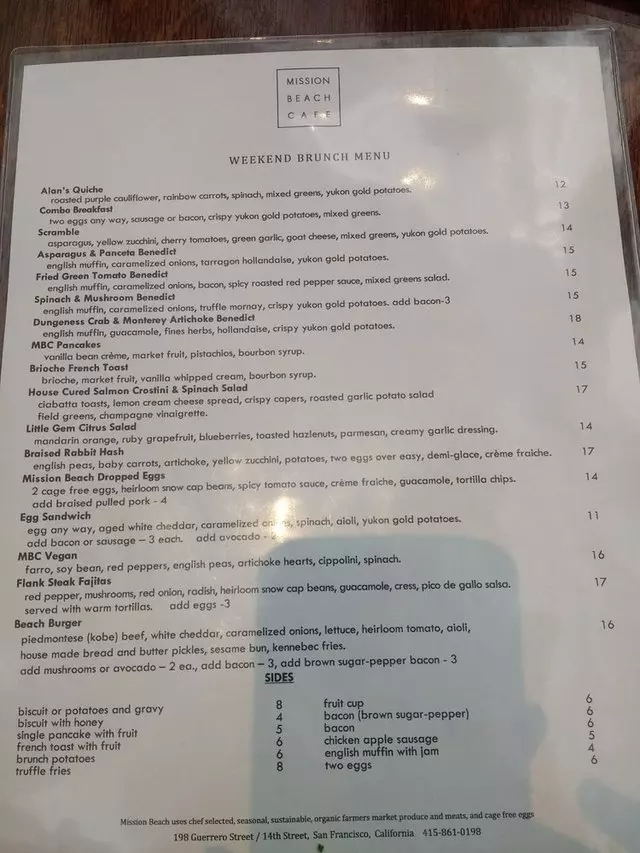Mission Beach Cafe