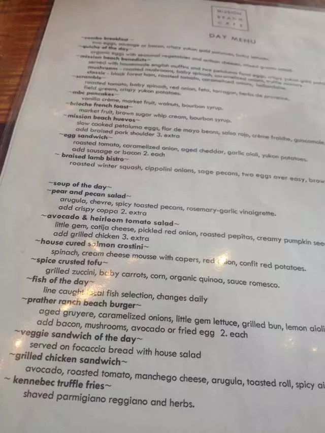Mission Beach Cafe